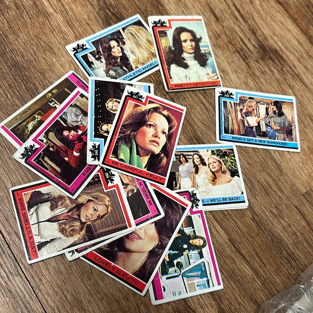 1977 Charlie’s angels cards set of 14 vintage retro film collectibles
